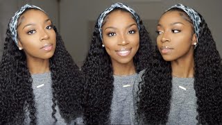 THIS WATER WAVE HEADBAND WIG IS EVERYTHINGGGG😍 No Glue No Lace Quick  Easy  Eayon Hair [upl. by Cochrane]