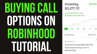 Buy Call Options Tutorial on Robinhood with Strategy [upl. by Eidur592]