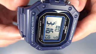 CASIO W218H2AVDF Budget Retro SemiRugged Watch Unboxing [upl. by Zamora]