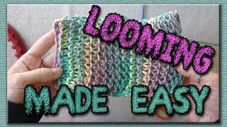 Learn the Basic Stitches for Loom Knitting  Dish Cloths [upl. by Milson]