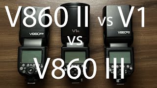 Flash Godox V860III vs V1 vs V860II  Qual flash comprar em 2024 [upl. by Ahl507]