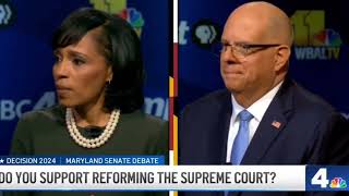 WTF Alsobrooks calls for packing the Supreme Court in Maryland Senate Debate [upl. by Jeane]