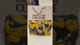 Unboxing Versace Jeans Couture baroque bag 💛🖤🥰🥹 jeddah saudiarabia versace [upl. by Nalehp986]