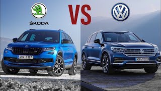 2022 Volkswagen Touareg R Line vs 2022 Skoda Kodiaq SportLine Visual Comparison Interior Exterior [upl. by Naesar]