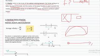 Lecture 1 kinematic particles 1 [upl. by Anev166]