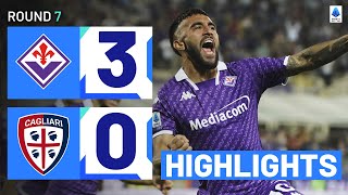 FiorentinaCagliari 30  La Viola go third in the standings Goal amp Highlights  Serie A 202324 [upl. by Huntington68]