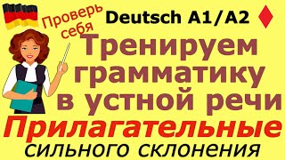 НЕМЕЦКАЯ ГРАММАТИКА В УСТНОЙ РЕЧИПРИЛАГАТЕЛЬНЫЕ СИЛЬНОГО СКЛОНЕНИЯ [upl. by Ecirum]