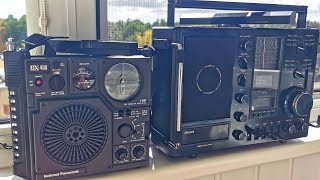 Daytime BBC Radio4 LW 198kHz with National Panasonic GX400 RF966LB and Phillips AL990 in Lithuania [upl. by Emor]