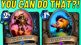 This Hearthstone Interaction is AMAZING Elwynn Boar Excavate Death Knight [upl. by Retse]