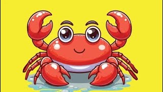 Come Let’s Color beautiful Crab 🦀 asmr coloringtime drawing art kidsvideo [upl. by Fink]