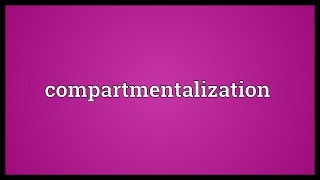 Compartmentalization Meaning [upl. by Aowda546]