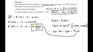 Marginals and Derivatives Part 1 [upl. by Cairistiona183]