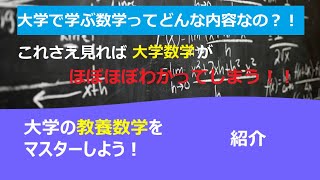 大学で学ぶ数学ってどんな内容？ これさえ見ればすべてがわかる！「紹介」 [upl. by Morey]