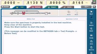 Instron video precycle under load control demonstrating overshoot [upl. by Arianne]