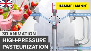 Highpressure pasteurization at 4000 bar  3D Animation [upl. by Nelyaw]