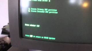 Installing MS DOS  FDISK command [upl. by Judsen]