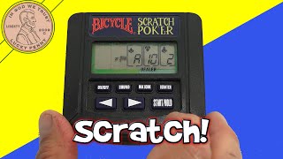 How To Play The Vintage Bicycle Scratch Poker 1994 Tiger Electronic Handheld Game [upl. by Analahs]