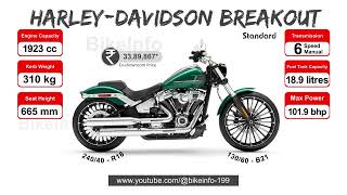 Harley Davidson Breakout  Price amp Specs bikeinfo199 [upl. by Novelc]