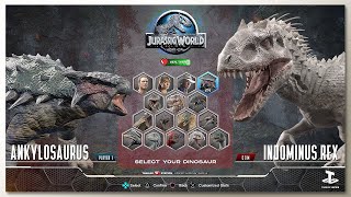 Indominus Rex vs Ankylosaurus with Healthbars [upl. by Elocaj]