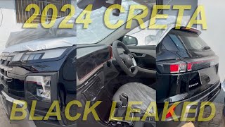 2024 CRETA FACELIFT LEAKED FROM STOCKYARD  NEW CRETA 2024 IS HERE IN BLACK COLOR  CRETA INTERIOR [upl. by Aneelad259]