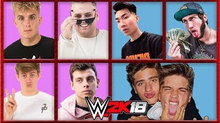 Jake Paul amp Team 10 vs RiceGum Faze Banks amp The Martinez Twins  WWE 2K18  Faction Wars [upl. by Benildas579]