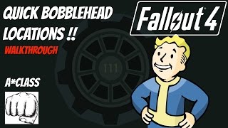 Fallout 4  3 Quick and Easy Bobblehead Locations  Walkthrough  Bonus Fusion Core Location [upl. by Luann]