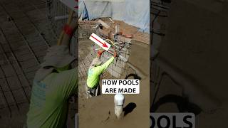 Spraying Gunite on Pool Walls Quick Demo poolconstruction [upl. by Wilone]