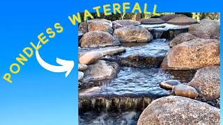 Building a 12 Pondless Waterfall with a Lake view in Maricopa Arizona [upl. by Etteneg]