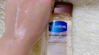 Vaseline Cocoa Radiant Body Oil Review In Bangla bdbeautytips [upl. by Anilev659]