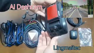 AI Dashcam 3 channel with DMS ADAS 4G GPS SOS button [upl. by Vaden667]