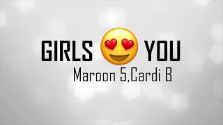 Maroon 5 Girls Like You EMOJI LYRICS ft Cardi B [upl. by Mauceri]