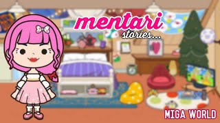 MENTARI stories  drama miga world Toca life world [upl. by Ahsimrac]