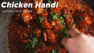 Yummy Chicken Handi Dinner  Lunch Recipe [upl. by Raeann]