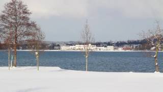 Winter am Bodensee Sonne und Schnee am Strandbad Bregenz [upl. by Adraynek754]