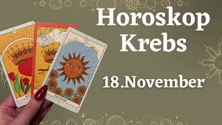 Kontrolle verloren 😡😨 Horoskop  Krebs  18November 2022 [upl. by Nodnarb]