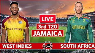 South Africa vs West Indies 3rd T20I Live Scores  SA vs WI 3rd T20I Live Scores amp Commentary [upl. by Onivla]