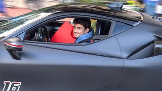 CHARLES LECLERC Taking Delivery His NEW FERRARI SF90XX in Monaco [upl. by Rats452]