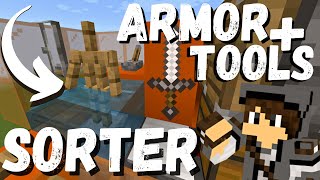 Easy ARMOR amp TOOL Sorter  Minecraft Bedrock 11719 [upl. by Randall384]