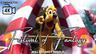 4K Cinematic FESTIVAL OF FANTASY Parade  2023  Walt Disney World Magic Kingdom [upl. by Atiugal]