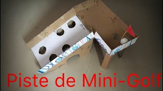 Comment faire une piste de minigolf en carton [upl. by Leiser868]