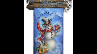 Welcome Winter Tole and Decorative Painting by Patricia Rawlinson [upl. by Hairem]