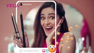 VEGA 3in1 Hair Styler featuring Ananya Panday TVC 30sec StraightCrimpCurl VEGA3in1HairStyler [upl. by Anitram]