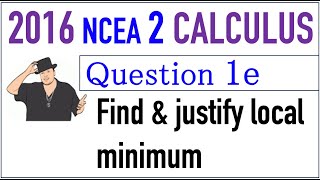 2016 NCEA 2 Calculus Exam Q1e [upl. by Gilpin]