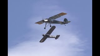 Skyfair 2017  Fieseler Fi 156 Storch amp Piper L4  Warbirds [upl. by Kiah973]