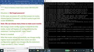 How to factory reset Cisco router ISR 4321K9 [upl. by Cattima]