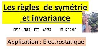 Règles de symétrie  application électrostatique [upl. by Bartley811]