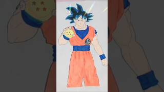 How to draw Goku Ultra Instinct drawing anime art shorts vegeta [upl. by Boyt40]