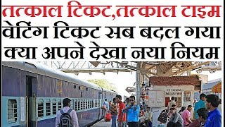 Tatkal Ticket RefundTatkal Ticket TimingWaiting TicketLatest Railways Rule Hindi 2017 [upl. by Ailongam]