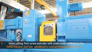 2023 MAH rafting｜CJWS75 Twin screw extruder with underwater pelletizing line [upl. by Tewell]