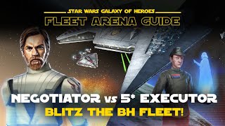 Negotiator vs 5 Executor Counter Guide  SWGOH Fleet Arena [upl. by Simonetta]